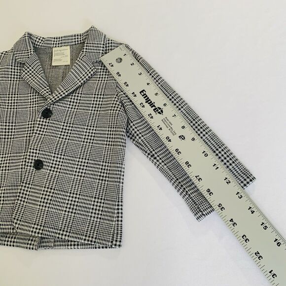 NWT First Impressions Blazer Jacket Baby 24M Black Ivory Houndstooth Preppy Chic - Picture 8 of 9